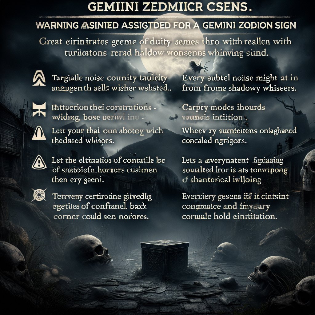 Gemini Horrorscope for Sunday, April 06, 2025