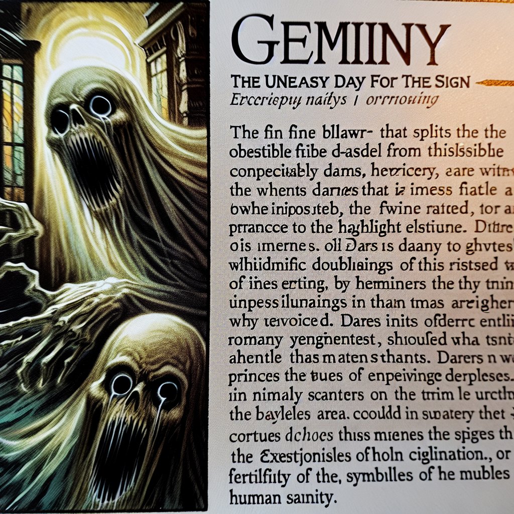 Gemini Horrorscope for Friday, April 04, 2025