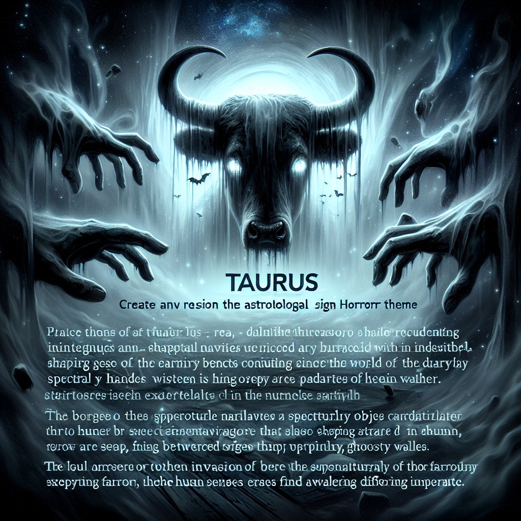 Taurus Horrorscope for Sunday, May 25, 2025